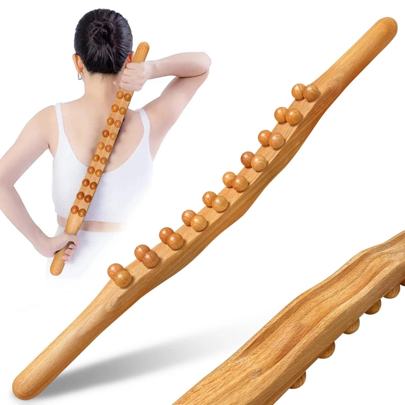 Wooden Massager with 20 beads( 5 Years Guarantee)