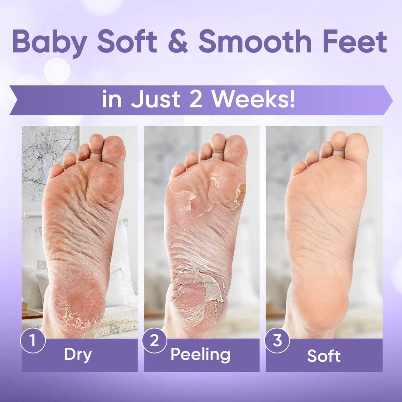 3 sets(6pcs) Korean Exfoliating Foot Mask